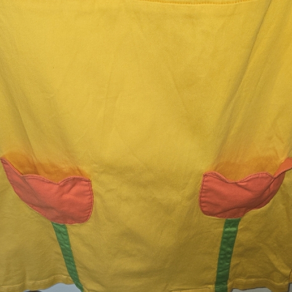 Smak Parlour UNIQUE VINTAGE KAWAII Yellow DRESS CUTE BOLD ARTSY BOLD RETRO LARGE - Picture 5 of 13